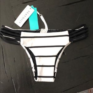 Seafolly sz us 6 black and white bikini